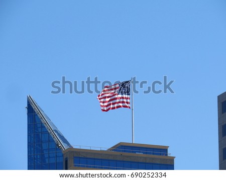 Flag Pole on Glass Structure
