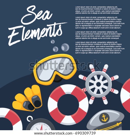 Sea Elements : Vector Illustration