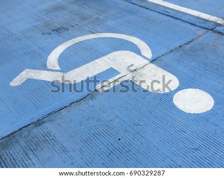 Parking for the disabled only.