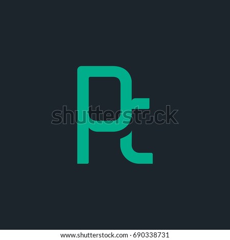 P T joint logo letter design template