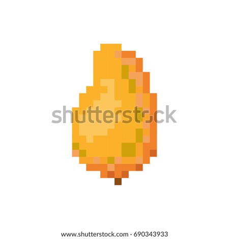 color pixelated fire flame element vector illustration