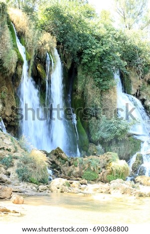 waterfalls in national park Kravice , Bosnia and Heregovina