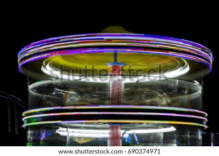 Rotating colored lights