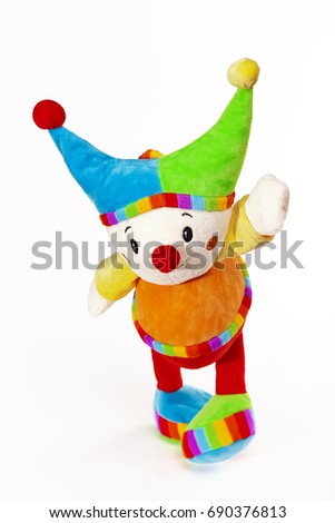 Clown doll on a white background