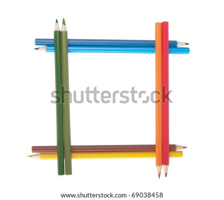 Framework from color pencils