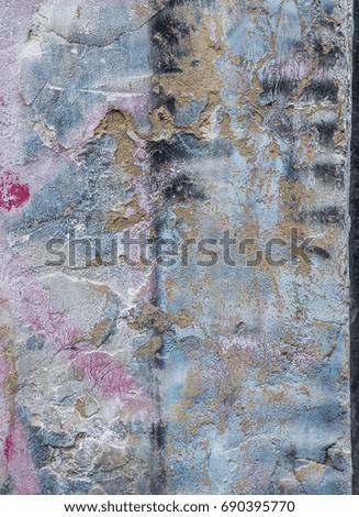 Textured wall surface with bright pattern, background
