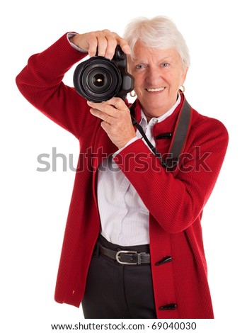 Senior Woman Photographer Photographing You