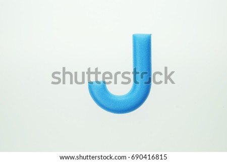blue letter J