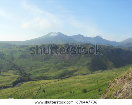 Hills captured in lake district national park - England