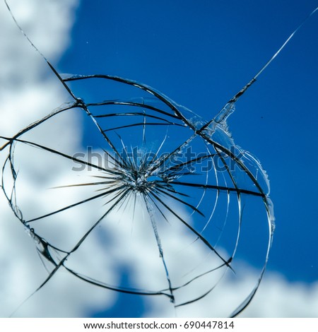 breakage of glass Royalty-Free Stock Photo #690447814
