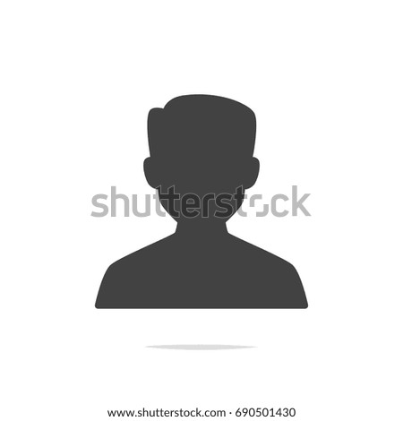 Male user icon vector
