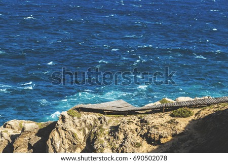 An ocean viewpoint in the Robberg nature reserve in Plettenberg bay, South Africa. 