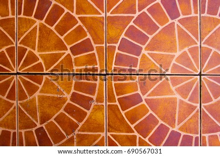 Floor tile in the form of a circle texture