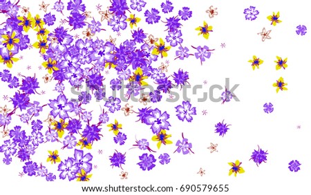 Floral Pattern for Brochure, Poster, Banner, Notepad or Book Cover. Background with Little Flowers in Vintage Style. Gentle Horizontal Pattern