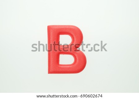 red letter B