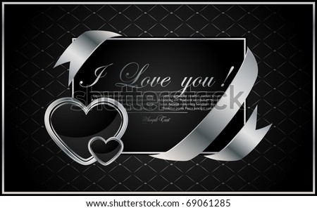 Vector background with the hearts
