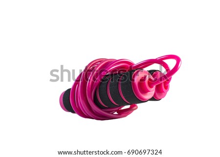 Jump rope on white background