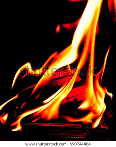 Background with the image of fire