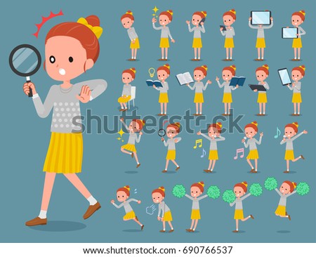 A set of girl with digital equipment such as smartphones.
There are actions that express emotions.
It's vector art so it's easy to edit.