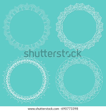 Collection of lace style circular borders