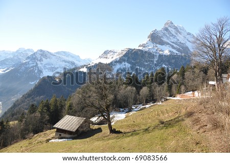 Ortstock mount 2717m. Braunwald, Switzerland