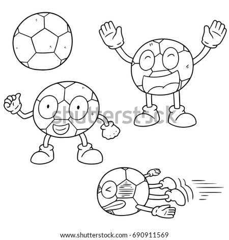 vector set of soccer