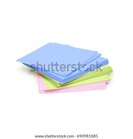 A pack of blank paper on a white background for presentation of a design project