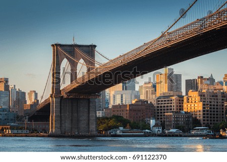 Brooklyn Bridge during sunrise, New York 