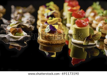Beautiful and tasty food on a plate Royalty-Free Stock Photo #691173190