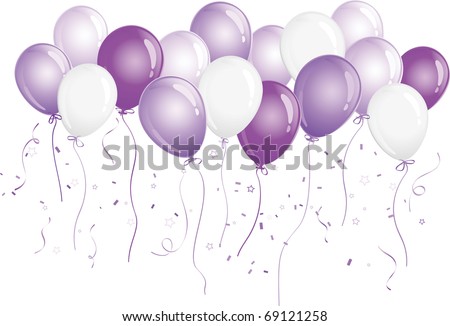 Purple party balloons
