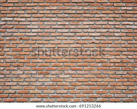 Old vintage brick wall Texture Design. Empty red brick Background for Presentations and Web Design. A Lot of Space for Text Composition art image, website, magazine or graphic for design.