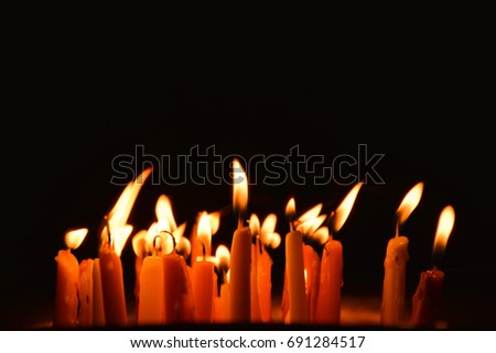 Candlelight in the dark