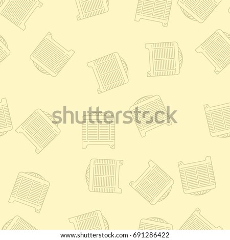 Modern Style House Heating Theme Vector Seamless Pattern. Perfect for site background, package and other endless fill.