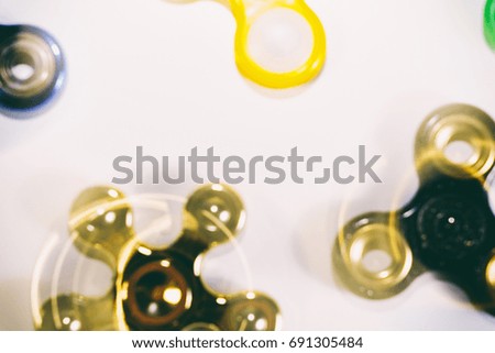 Different spinners on a white background