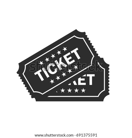 Ticket vector icon Royalty-Free Stock Photo #691375591