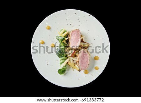 Beautiful and tasty food on a plate
 Royalty-Free Stock Photo #691383772