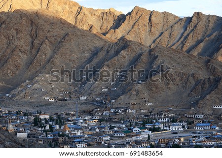 High city of Leh Ladakh.