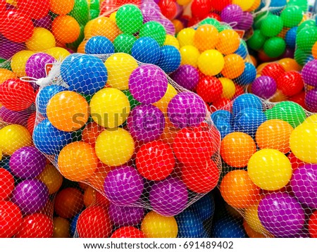 color balls- abstract picture shapes in a pool
