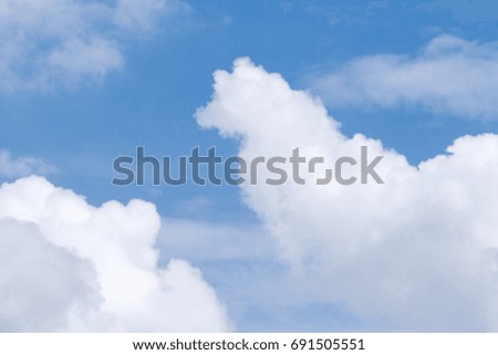 clouds in blue sky details close up