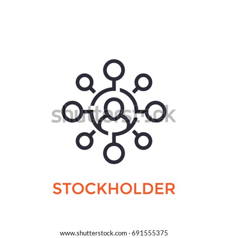 stockholder icon on white Royalty-Free Stock Photo #691555375