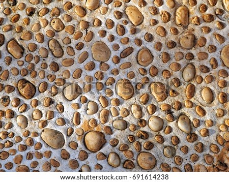 Pebble stone floors texture background. Wall decoration by Pebble stone.
