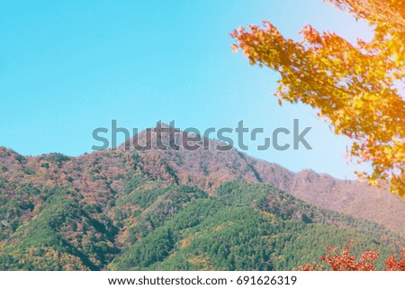Mountain landscape vintage tones