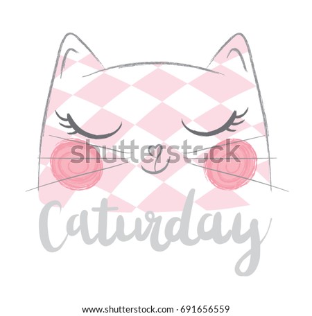 Cute cat vector design.cartoon character