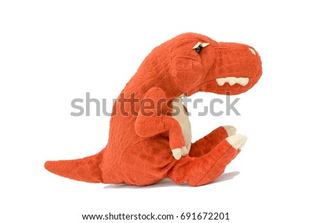 dinosaur t rex toy isolated on white background