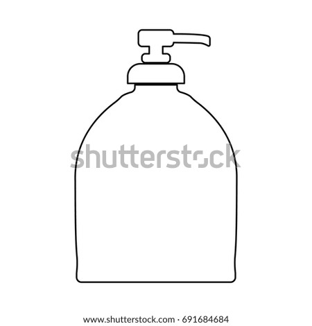 Bottle of liquid soap icon .