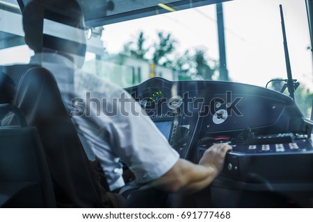 Tramway driver cabin Royalty-Free Stock Photo #691777468
