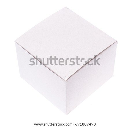 Cardboard box for packing on white background. Studio Photo