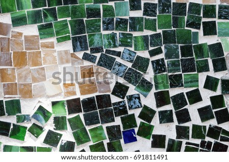 Background of mosaic ,color many items 