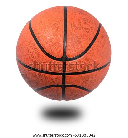 Basketballs on white background