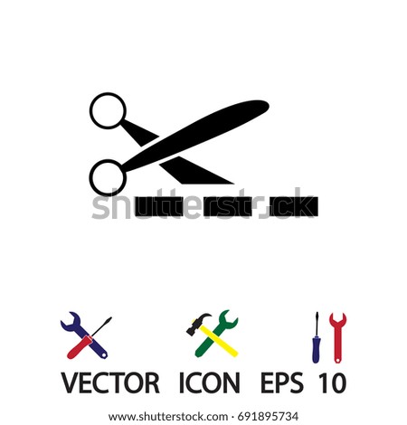 scissors icon, vector best flat icon, EPS